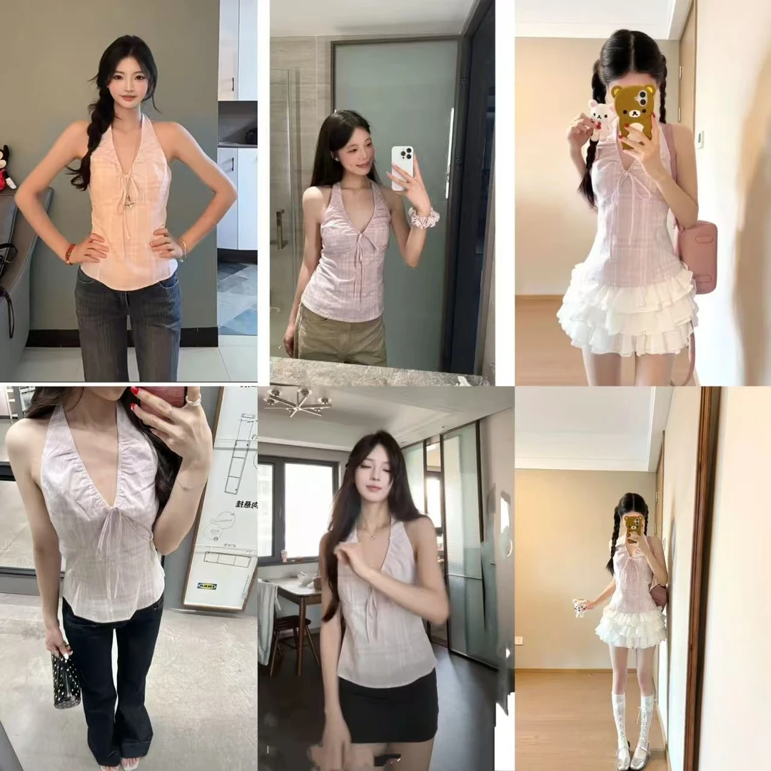 徐秋阳  挂脖甜心  秋季新款百搭时尚休闲显瘦显白上衣