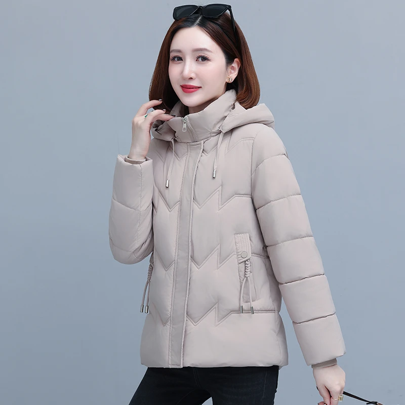 时尚棉衣棉服女款2025新款中年妈妈大码女士冬装加厚外套短款棉袄