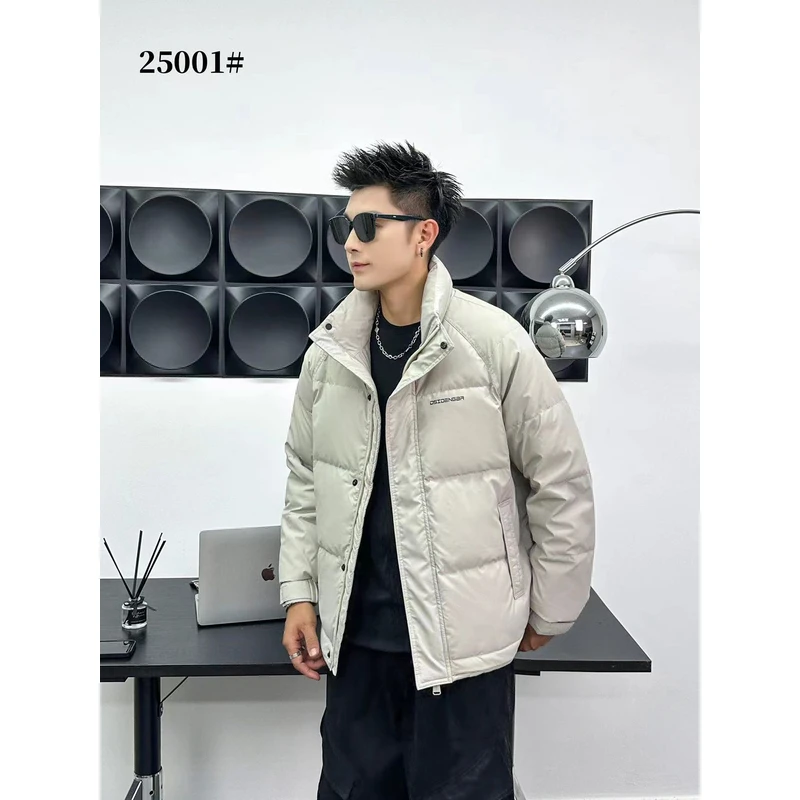 冬季新款潮流男士立领抗寒加厚保暖休闲外套-25001