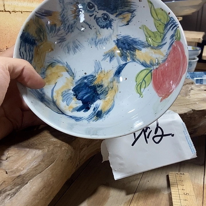 暮***雨景德镇手绘高温釉下彩