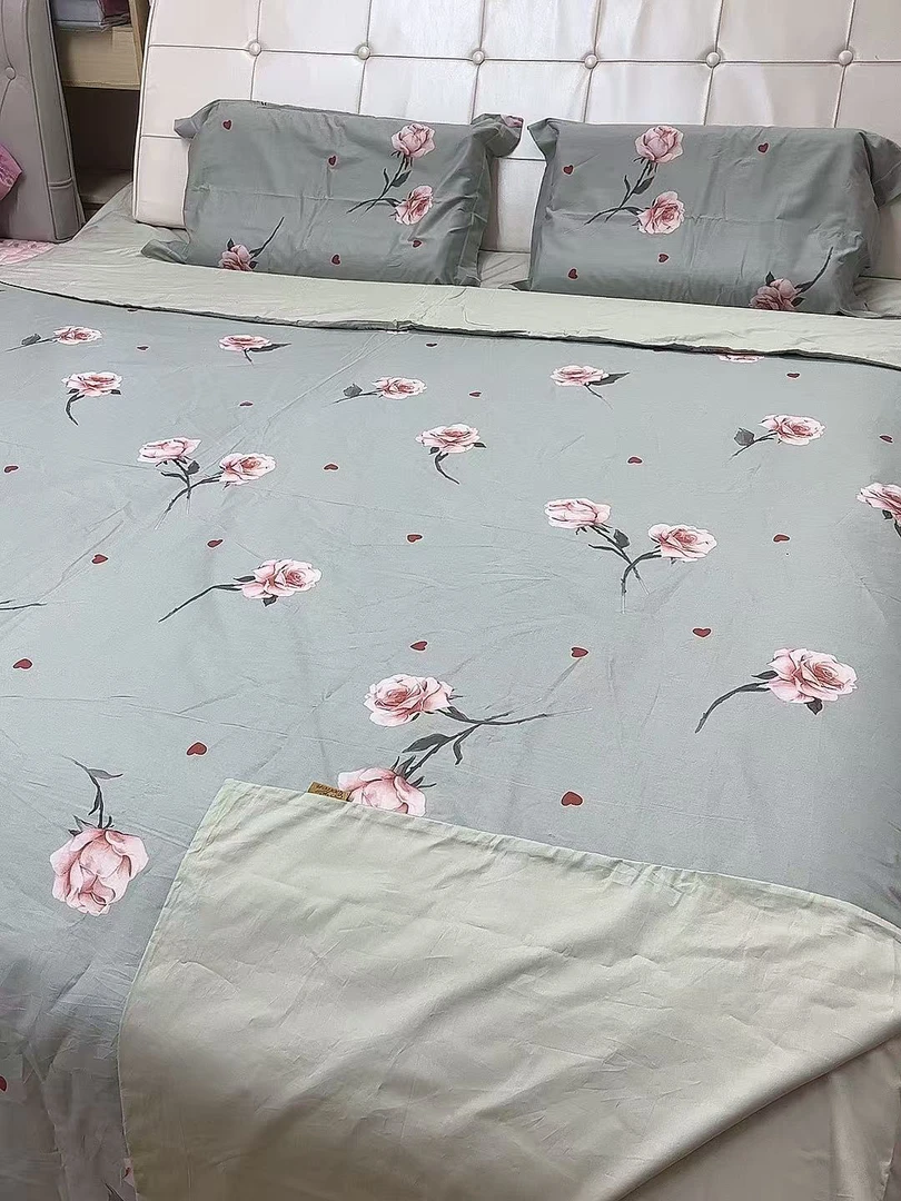 1.8米纯棉60薄款床裙四件套