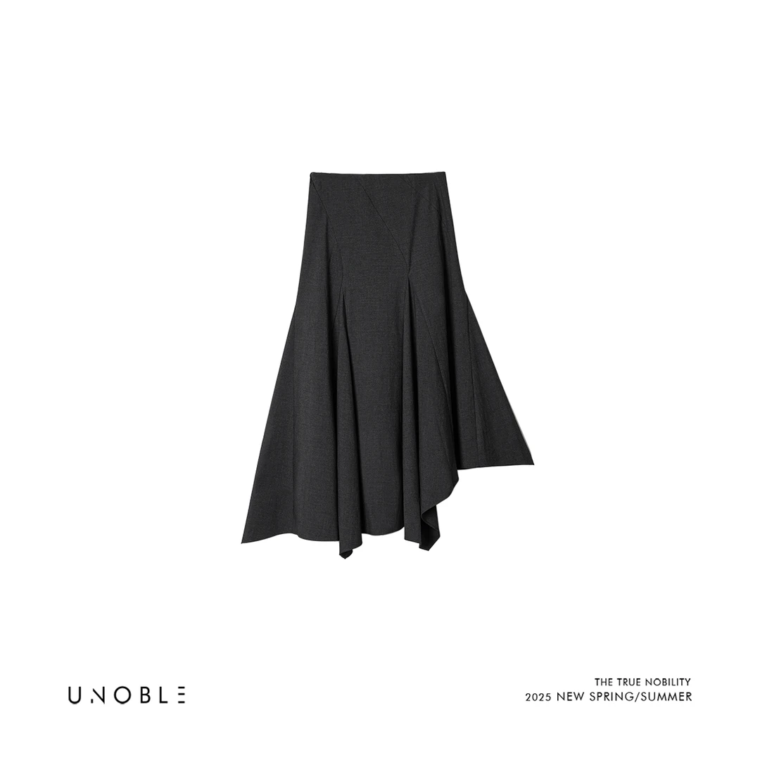 UNOBLE 2025 S/S 【艺术衍生】斜裁设计感半裙 秋季新款