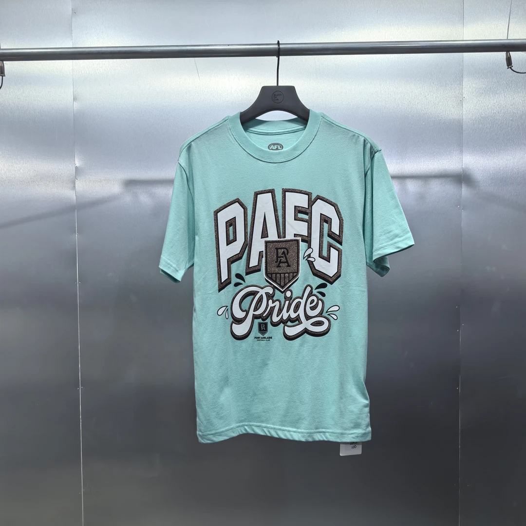 Q01-51407-AFL夏款正面细闪花体字母印花宽松百搭休闲T恤