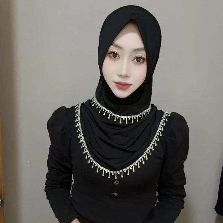 N-星妍定制版重工大版软帽套头 送珍珠