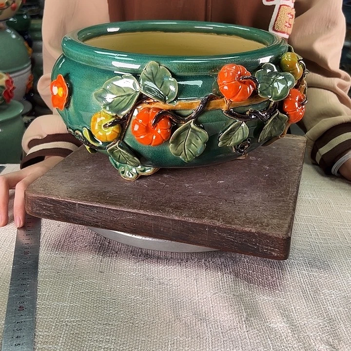 泳坤堂石湾花盆陶瓷