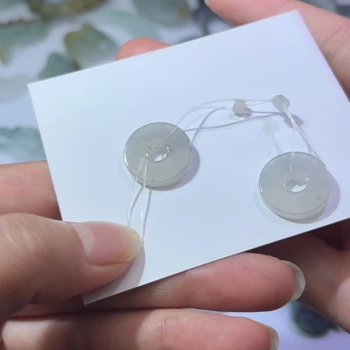 翡翠未镶嵌颈饰天然缅甸翡翠A货耳饰