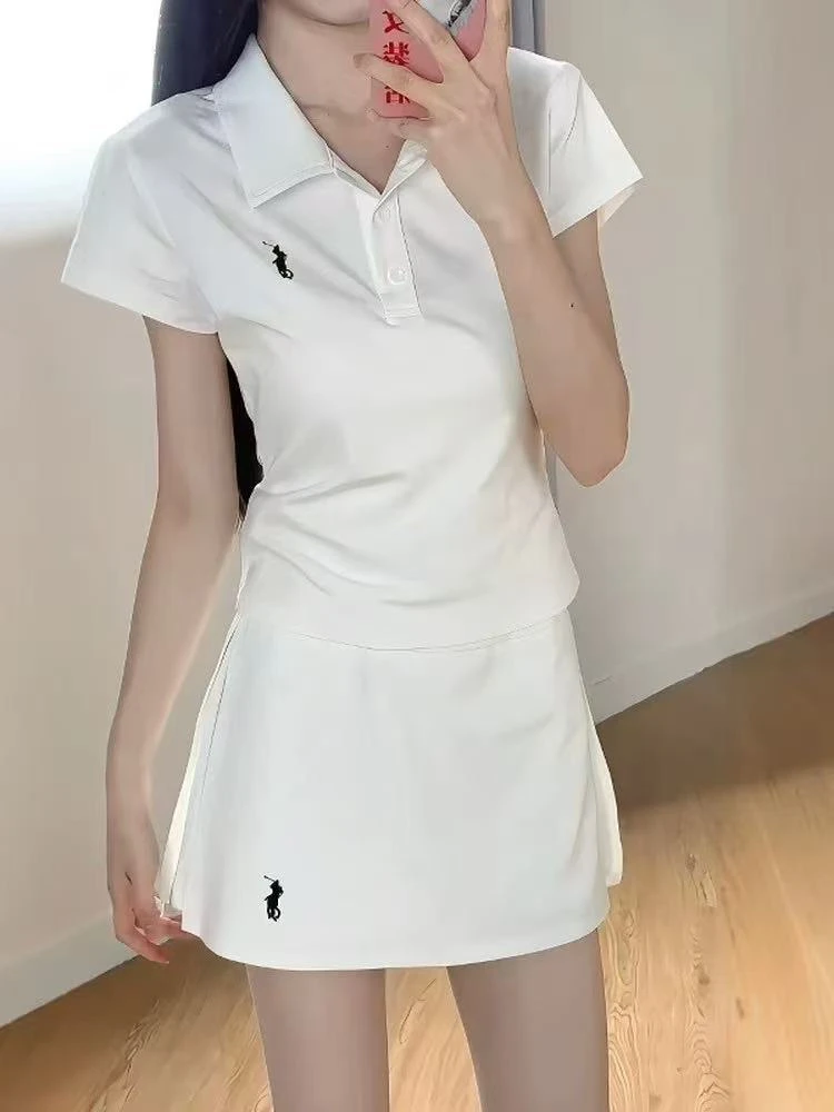 【云云精选】79208夏季新款polo短裙套装