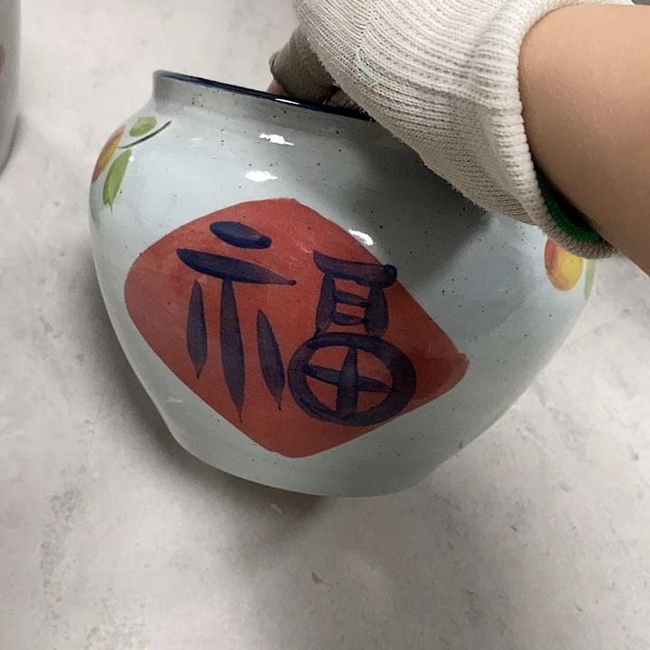 缸壁*12xc景德镇陶瓷花盆大瑕疵