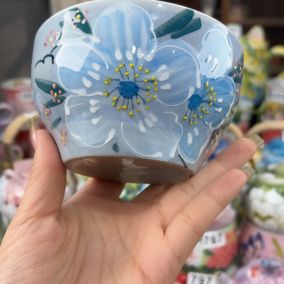 瓷片景德镇手绘高温釉下彩陶瓷茶具