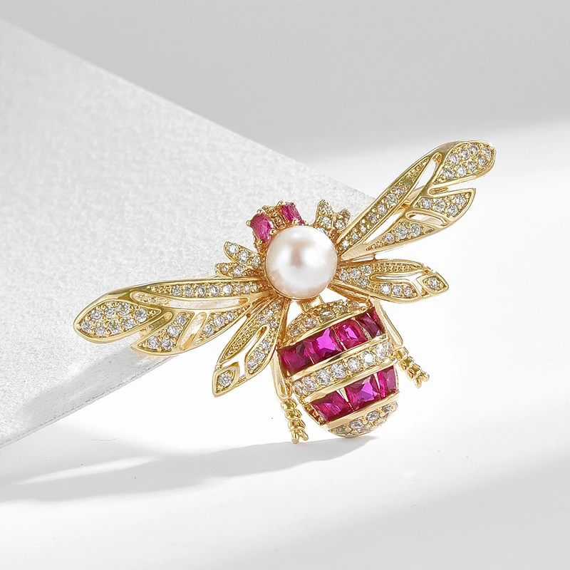 1705 黄颜色蜜蜂胸针