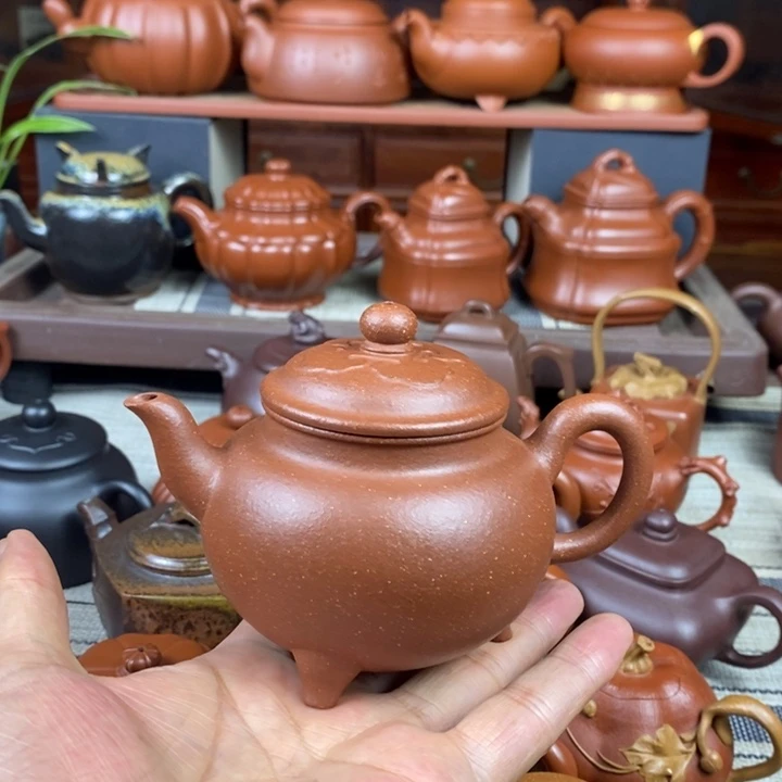 茶壶紫砂大彬如意150-250cc原矿红降坡泥特价