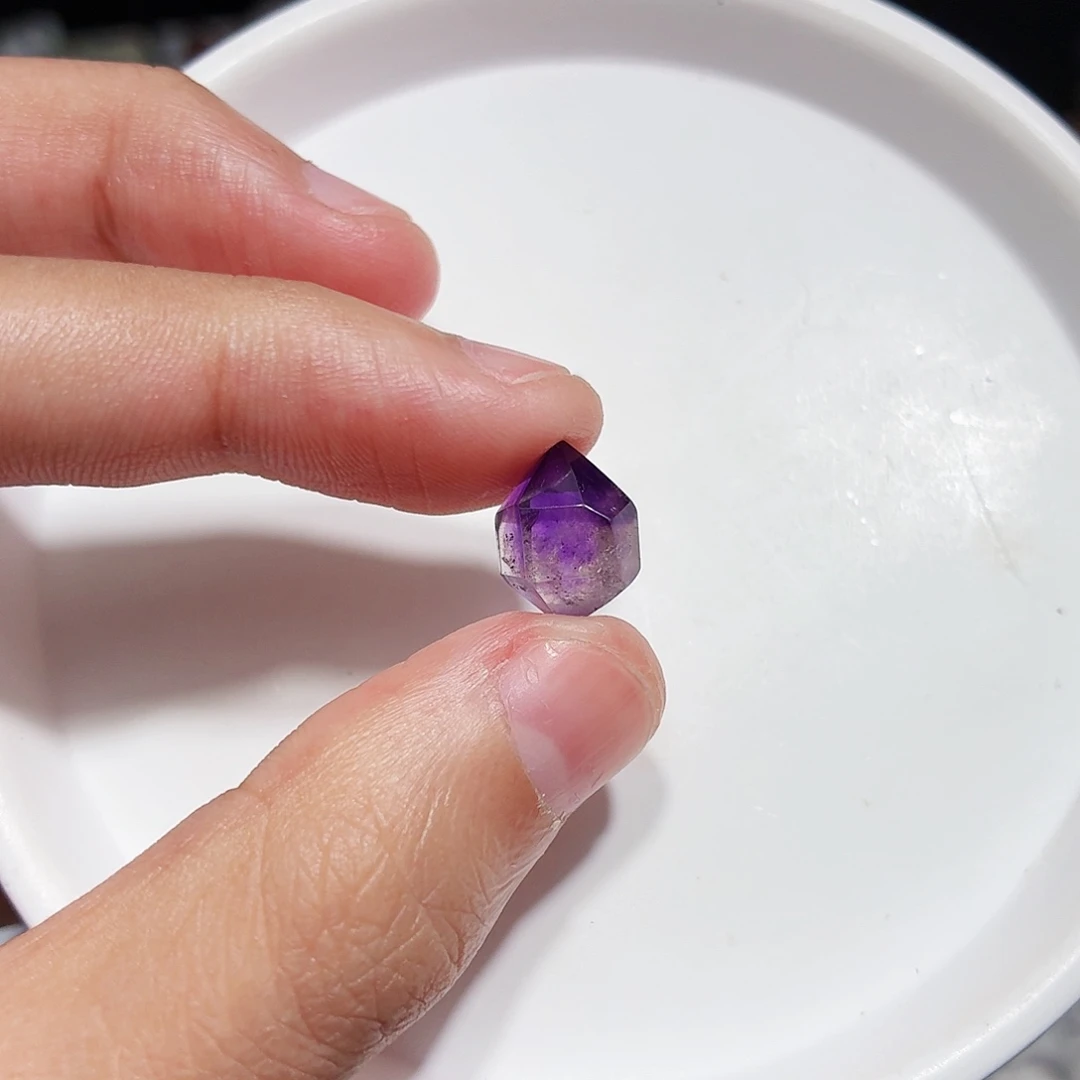 未镶嵌珠宝半成品水晶超七打孔不退换