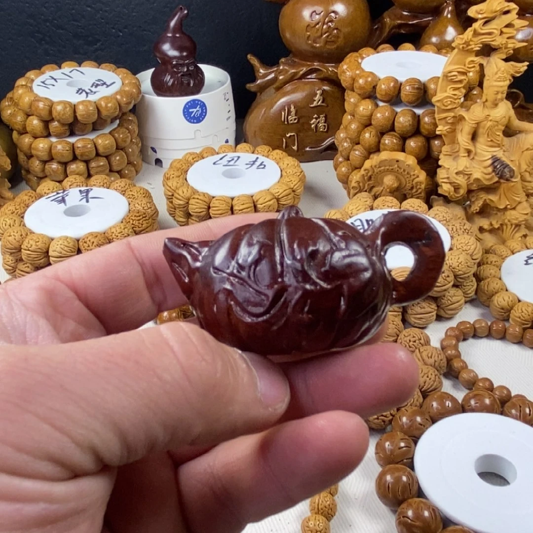 几***！手串桃核茶壶件制作工艺