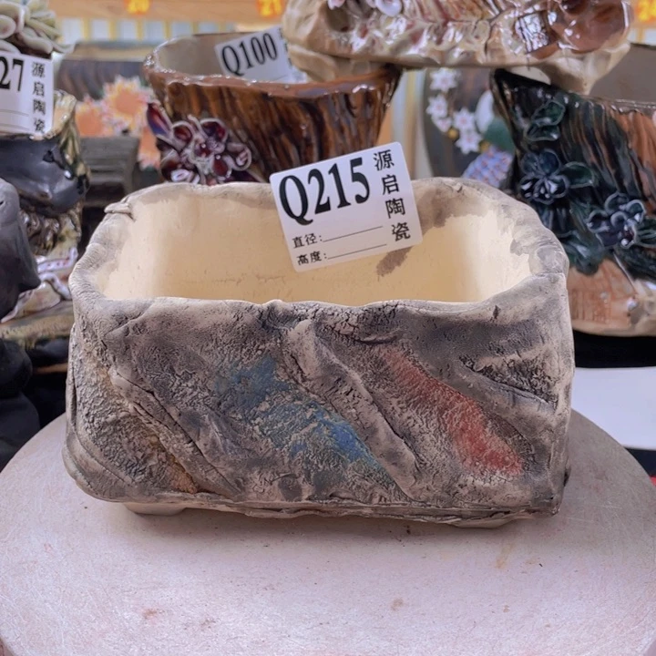 紫砂花盆景德镇陶瓷215