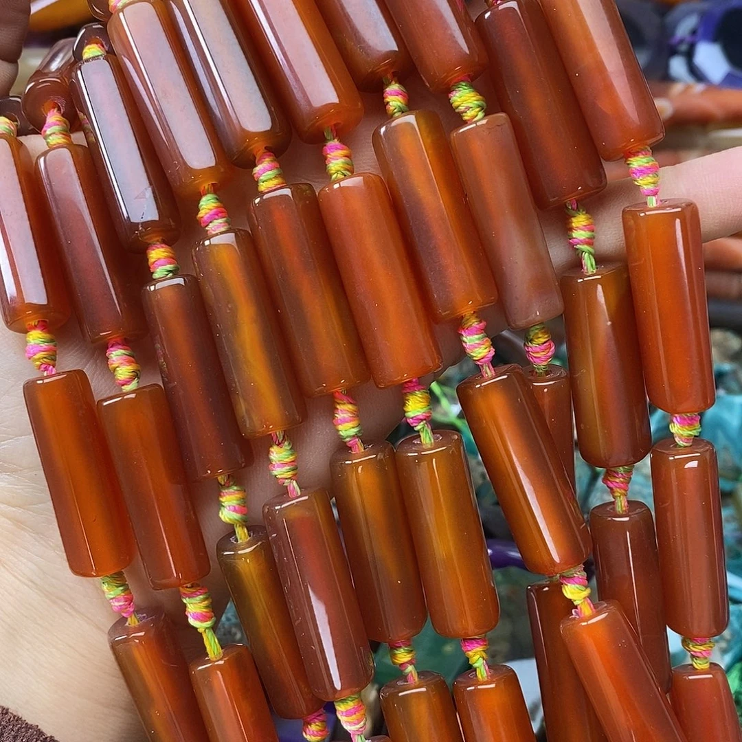 玛瑙/玉髓未镶嵌珠宝半成品玛瑙柱子一条