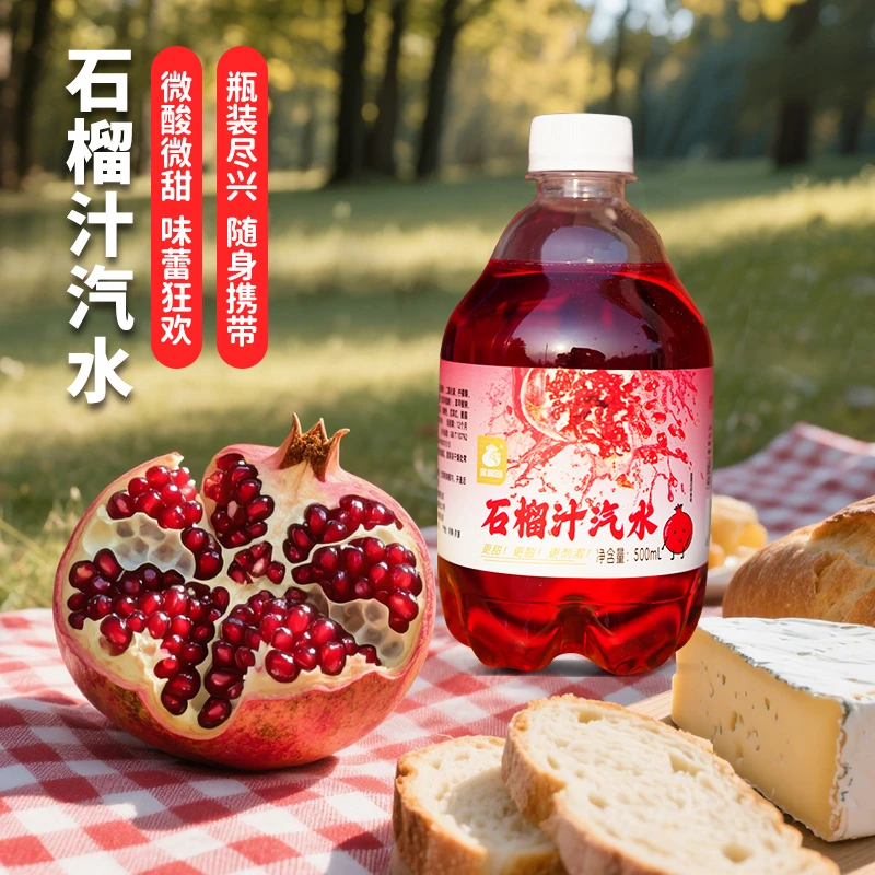 石榴汁汽水龙井茶汽水冰镇清凉解渴气泡水大容量装