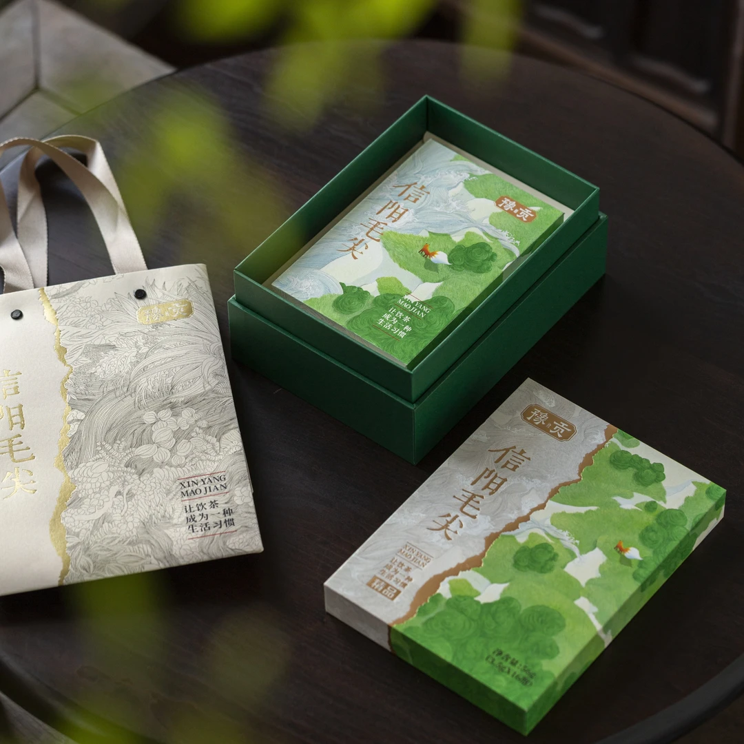 【豫贡森系精品新芽】信阳毛尖高山小芽清香鲜爽甘甜回甘快条形匀整
