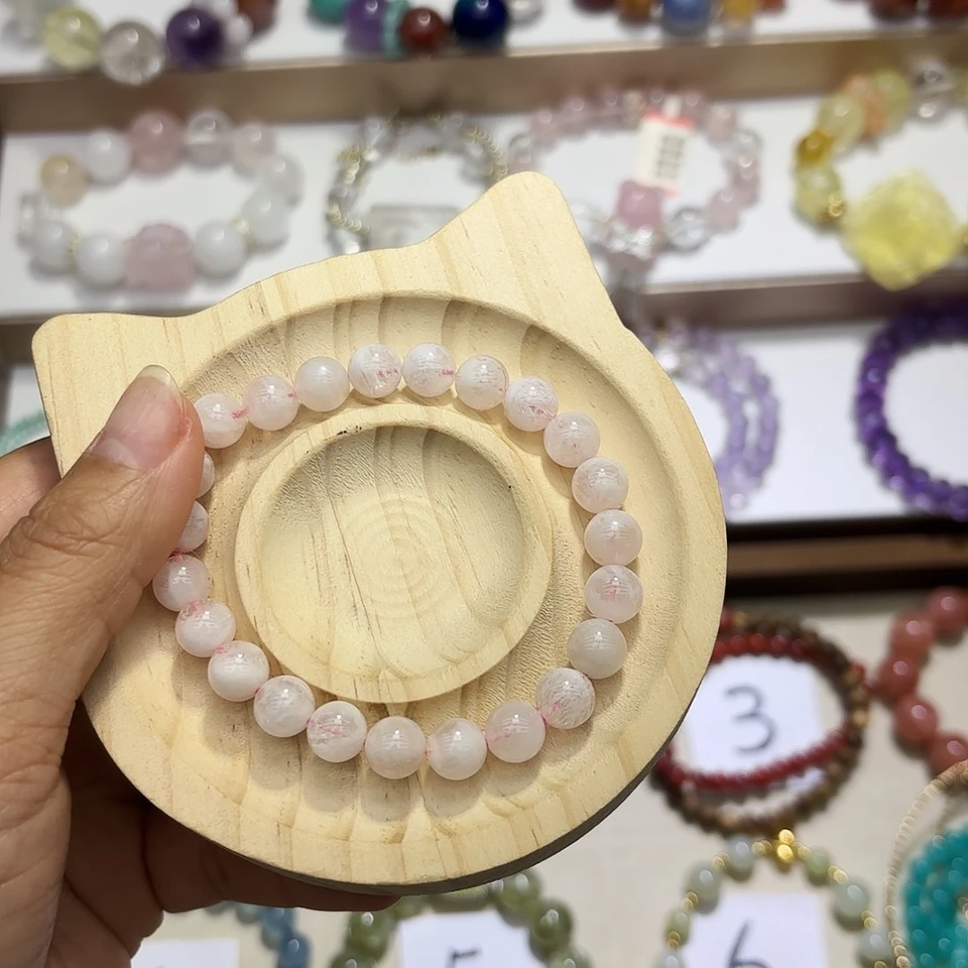 石英石纯铜白雪花幽灵手串