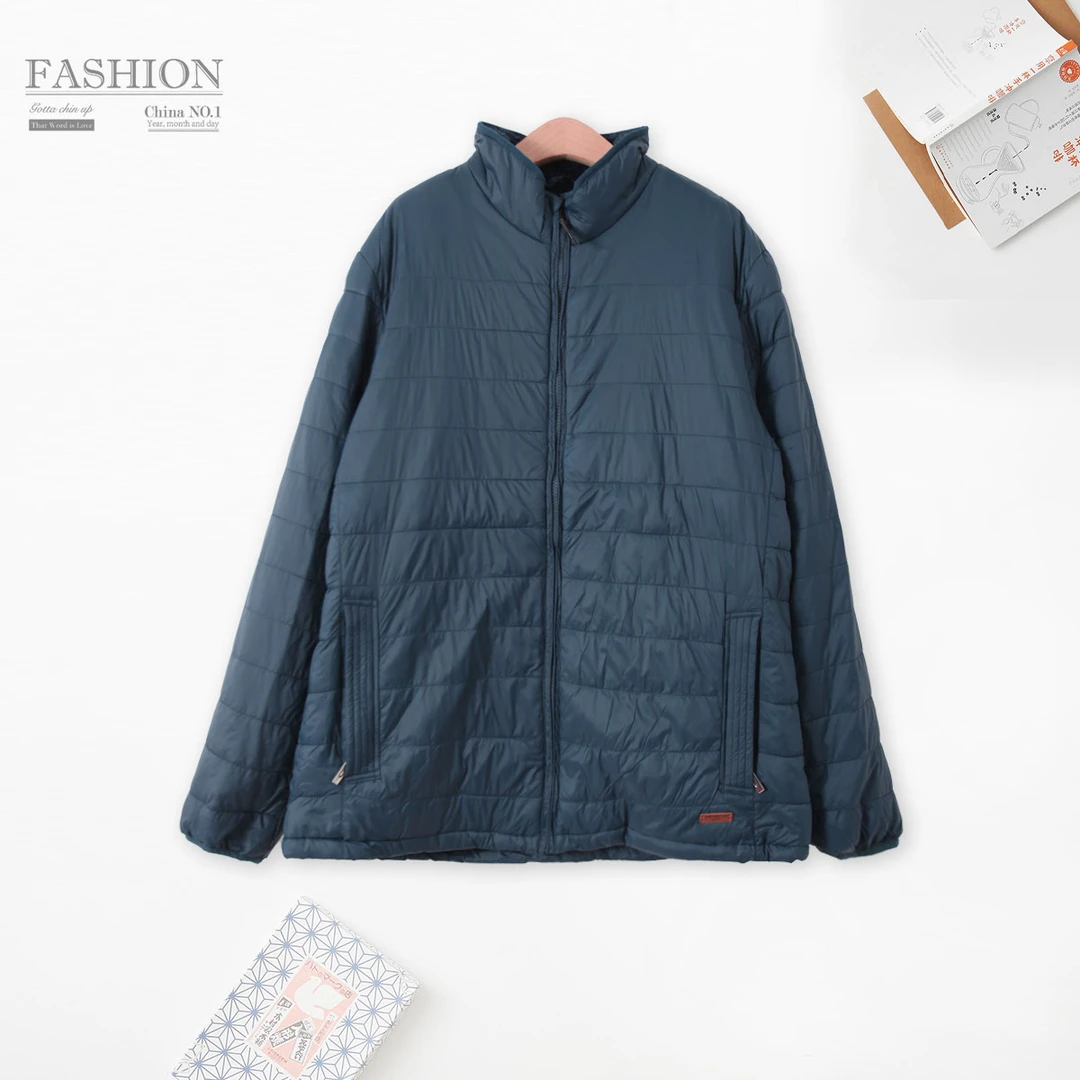 冬季男士棉服保暖舒适防水加绒立领无帽棉衣上衣00140日常通勤风