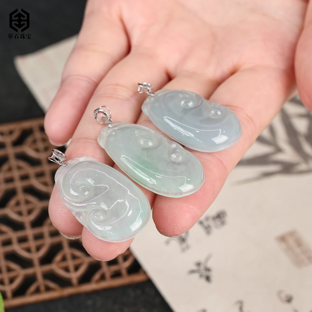 【举石珠宝】T0219-512-200翡翠吊坠18K（一件/多样性发）M