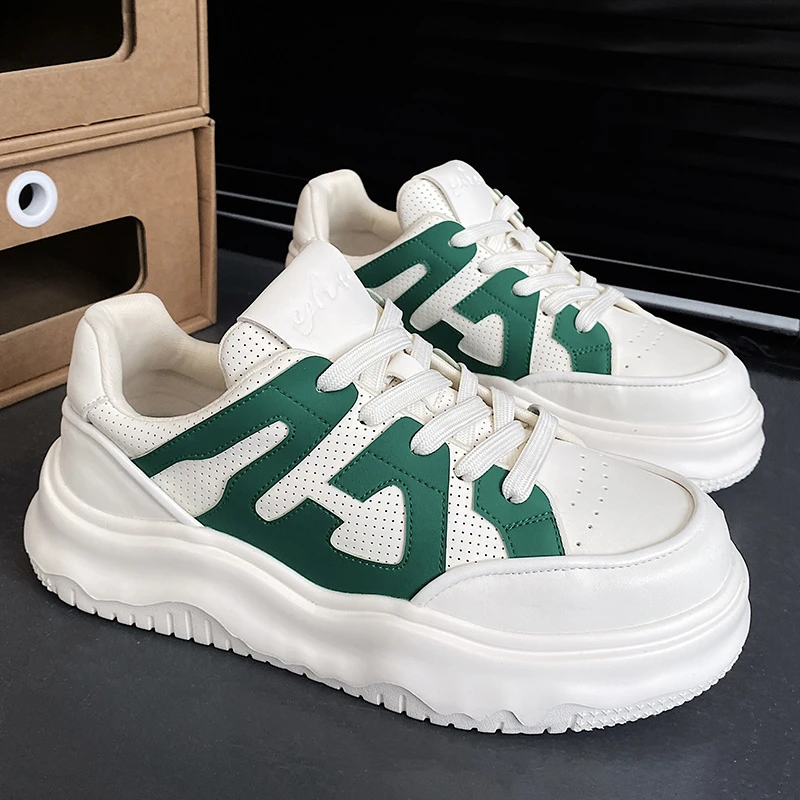 260323休闲板鞋轻便潮流系带溶解鞋底时尚百搭ins小众韩版潮鞋