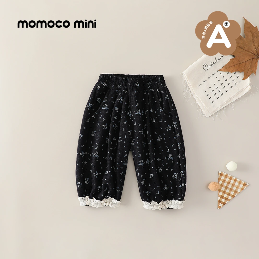 MOMOCOmini婴童秋冬碎花田园休闲舒适裤女宝87710381004