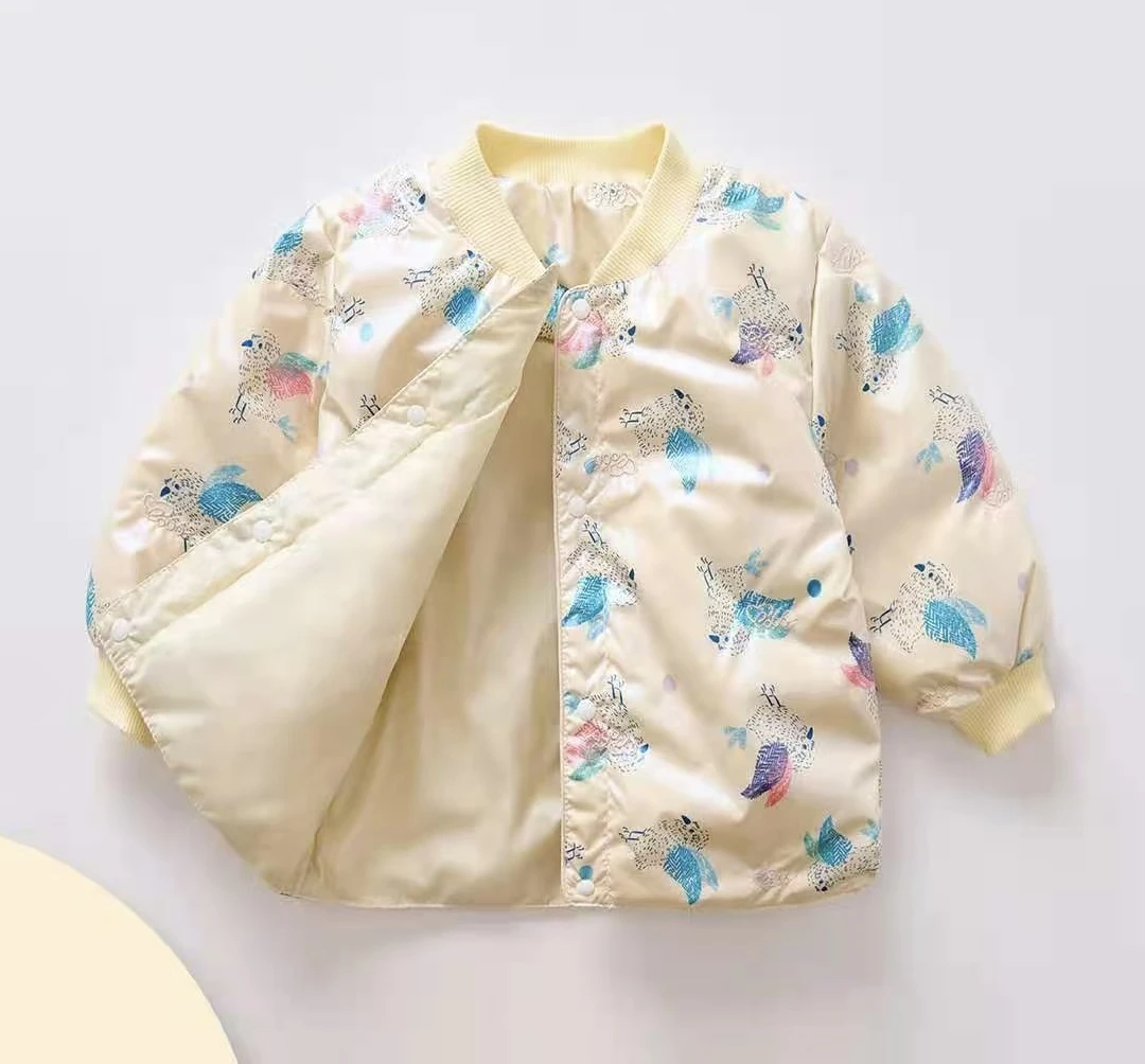 婴幼童卡通印花动漫常规短款羽绒服保暖内胆上衣