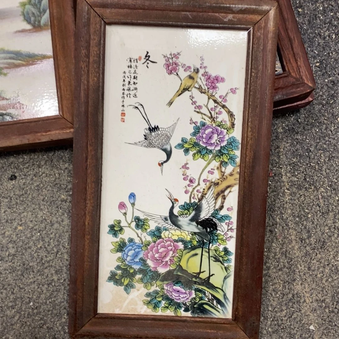 瓷28*16*1景德镇瓷板画柴窑烧制