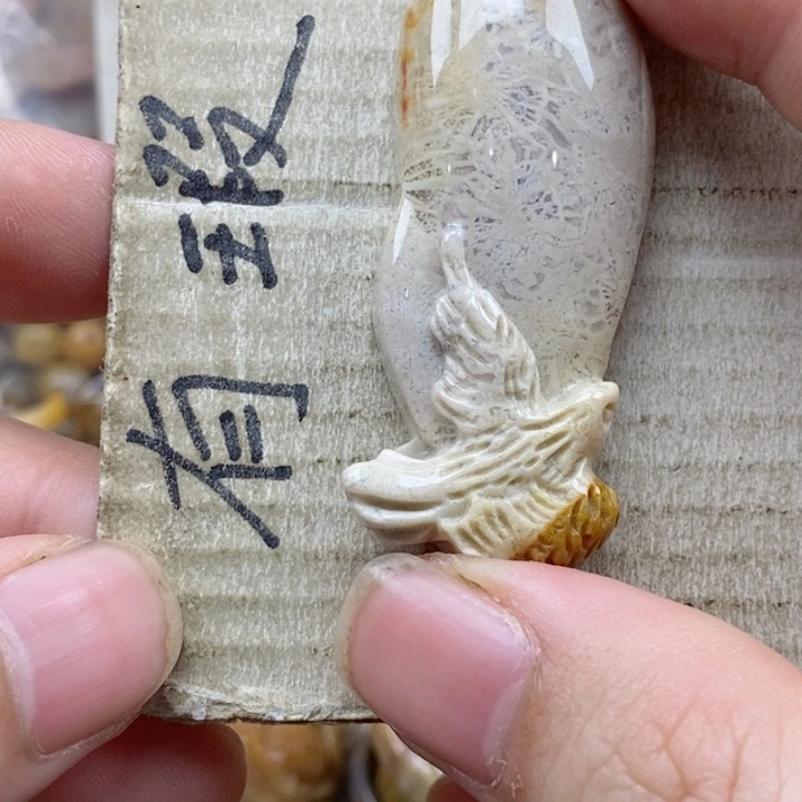 硅化珊瑚（珊瑚玉）未镶嵌颈饰竹*