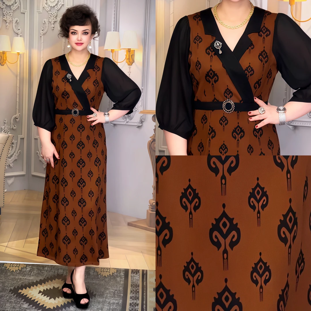 娜孜妮大码辣妈时尚女装 | 民族风连衣裙