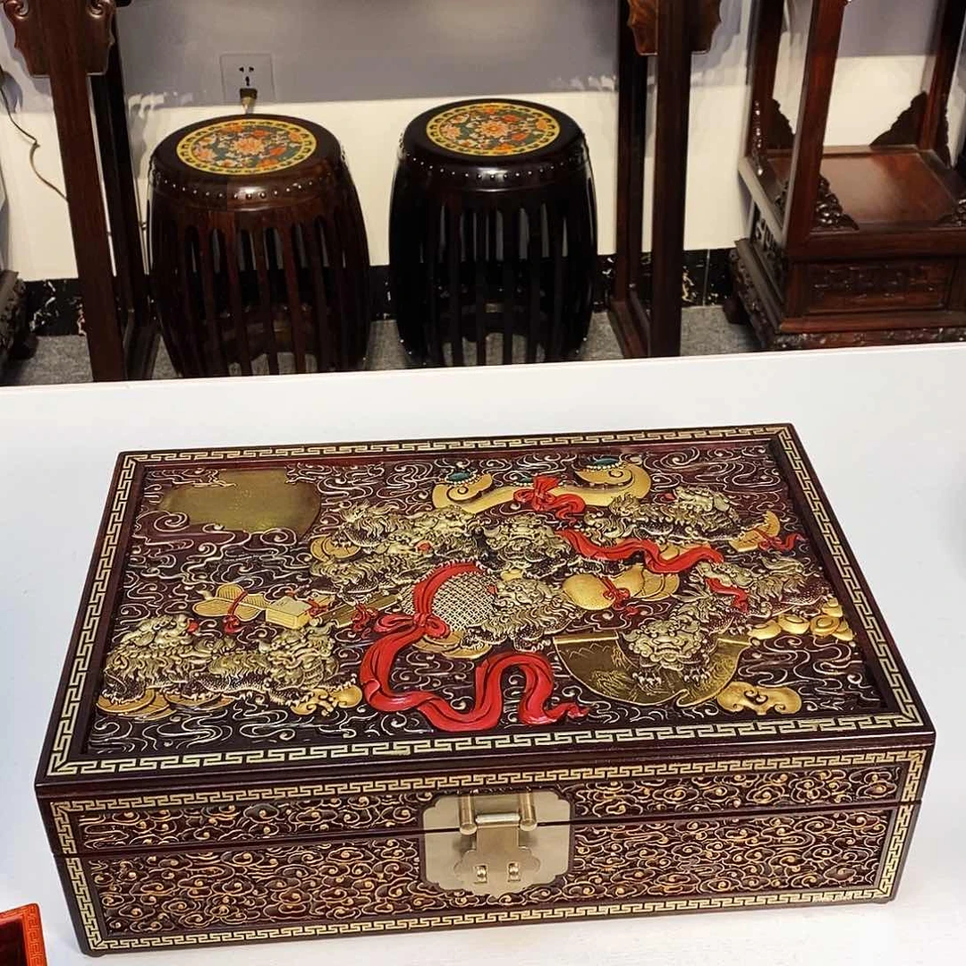 紫檀木类成套家具小叶紫檀盒子