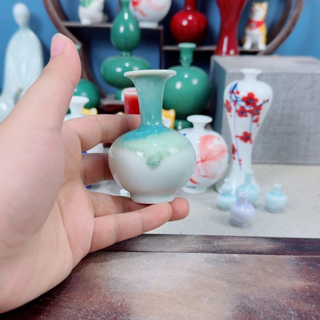 陶瓷手工小花器摆件