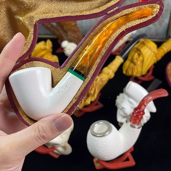 海泡石烟斗大弯牛头斗