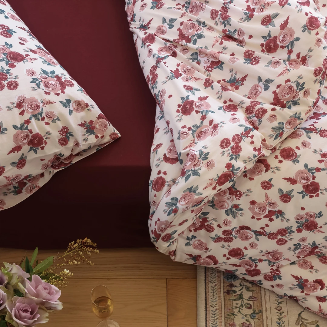 花涧里  针织棉纯棉印花超柔精致裸睡田园风舒适床品四件套