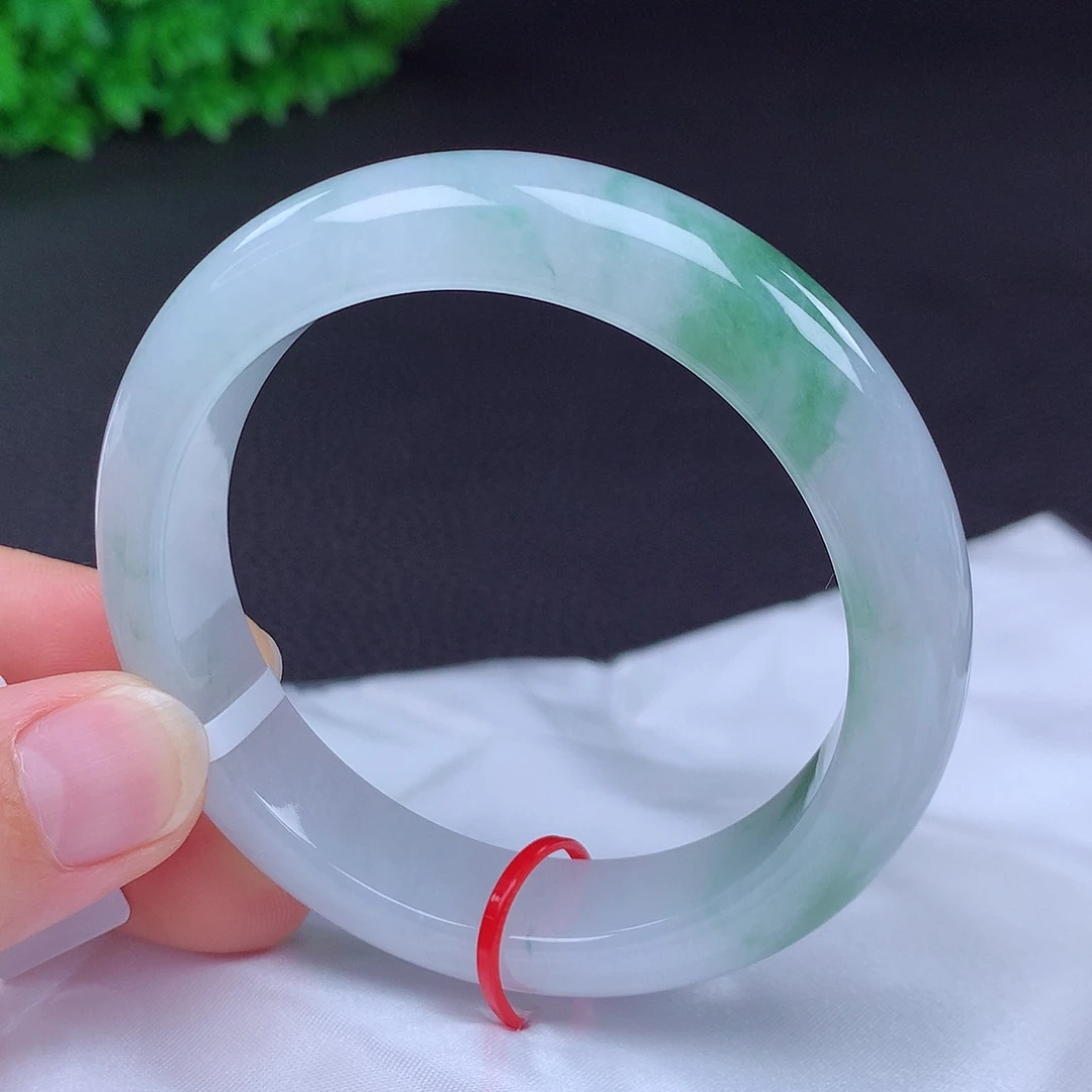 翡翠未镶嵌手镯54圈681210