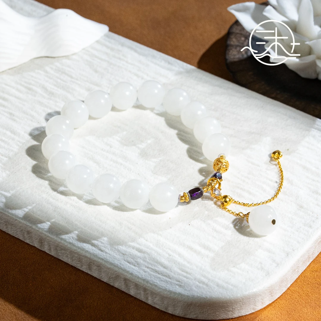 木润【白玉】天然和田玉白玉手串