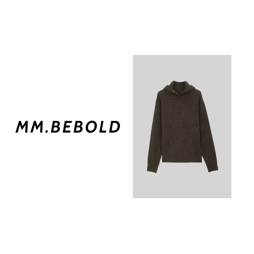 【妙姐精选】纪椿 连帽针织通勤套头毛衣LJL25359