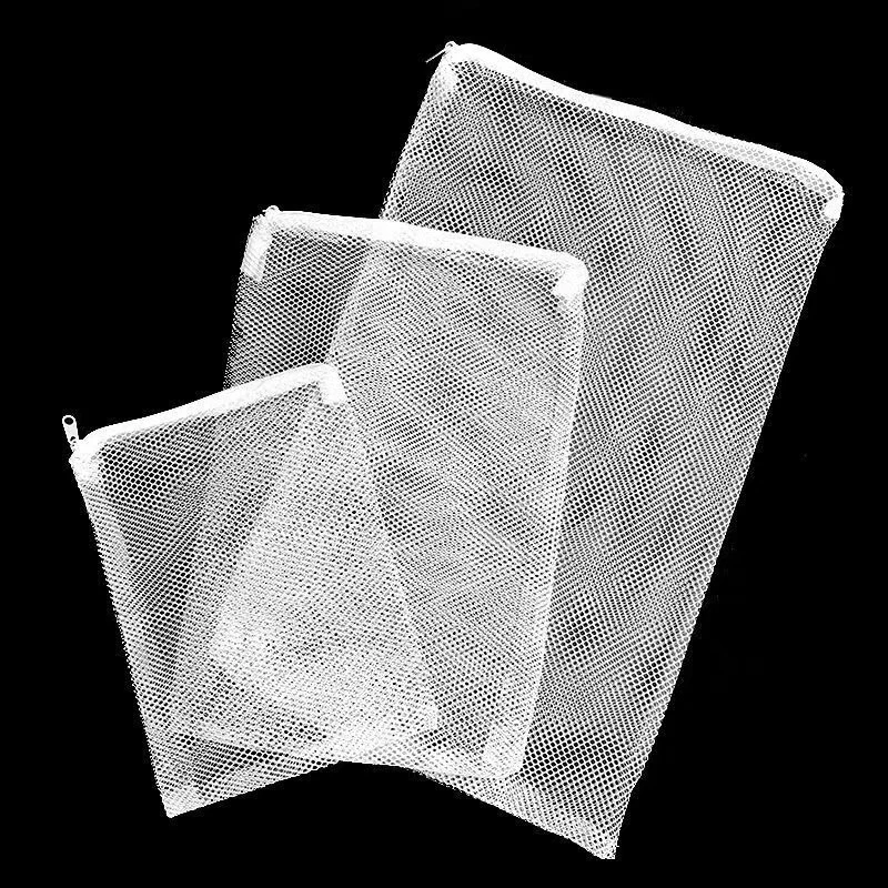 网袋水族收纳袋鱼缸滤材网袋拉链多空隙耐用拉链透明袋滤材收纳袋