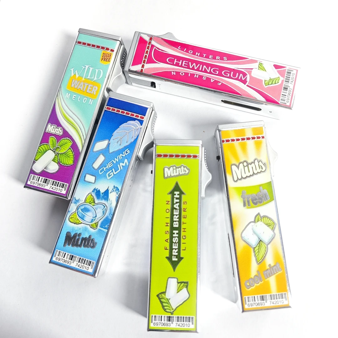 高颜值绿箭蓝焰防风打火机金属侧拉可充气创意网红款男友礼物定制