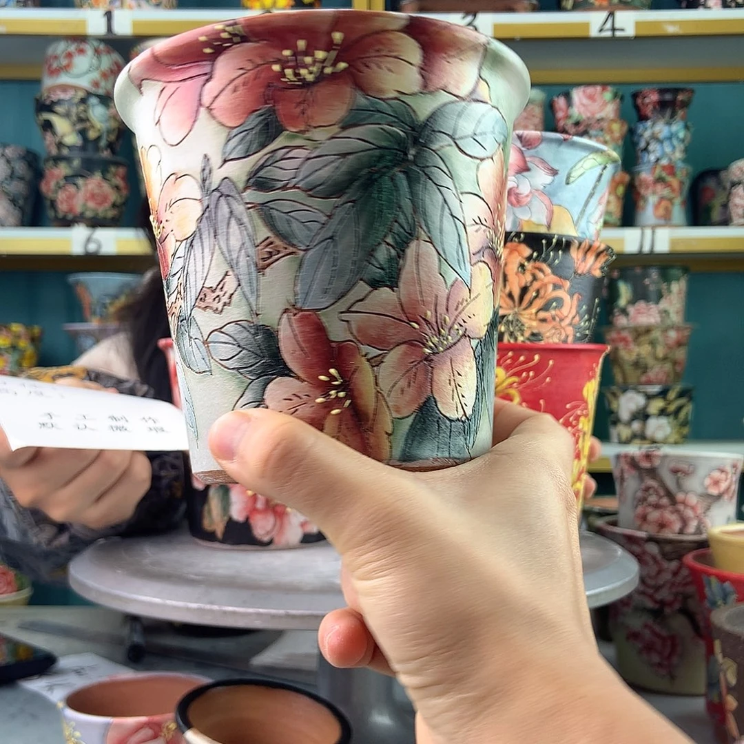 迷***者陶景德镇手工花盆223