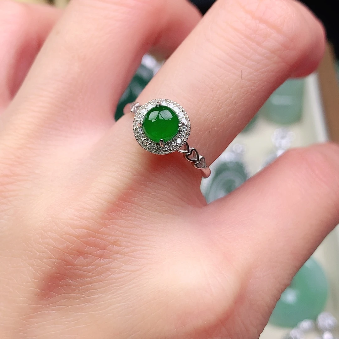 翡翠银S925镶嵌颈饰吊坠