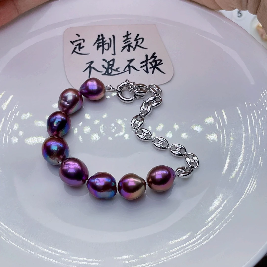 淡水珍珠手链银S925镶嵌田****