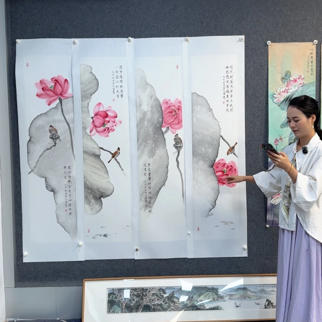 国画国画作品山水花鸟