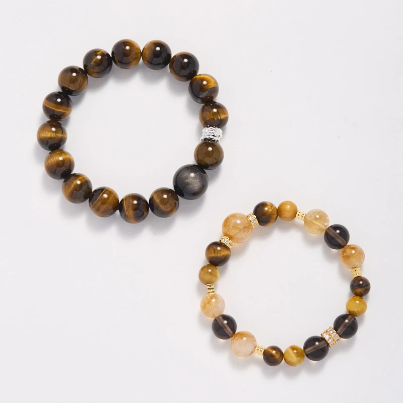 爆款金霸大综合手链虎眼石银矅石大综合