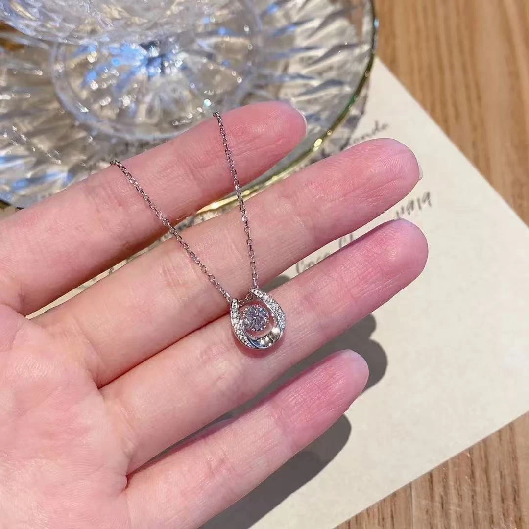 坠链均925银 跳动的心纯银项链女轻奢小众锁骨链送女朋友生日礼物