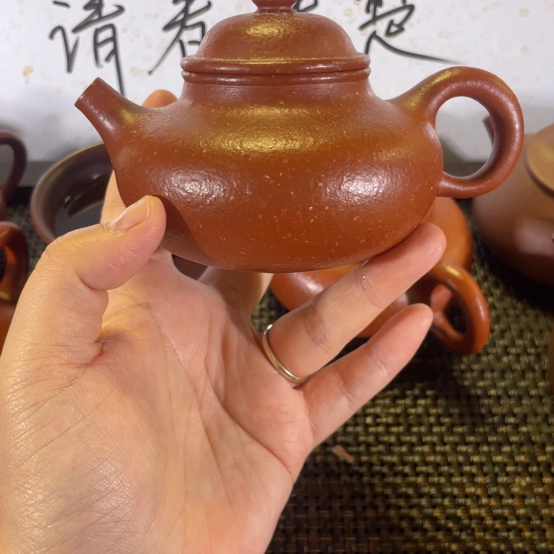 茶壶紫砂，***海容天微瑕全手
