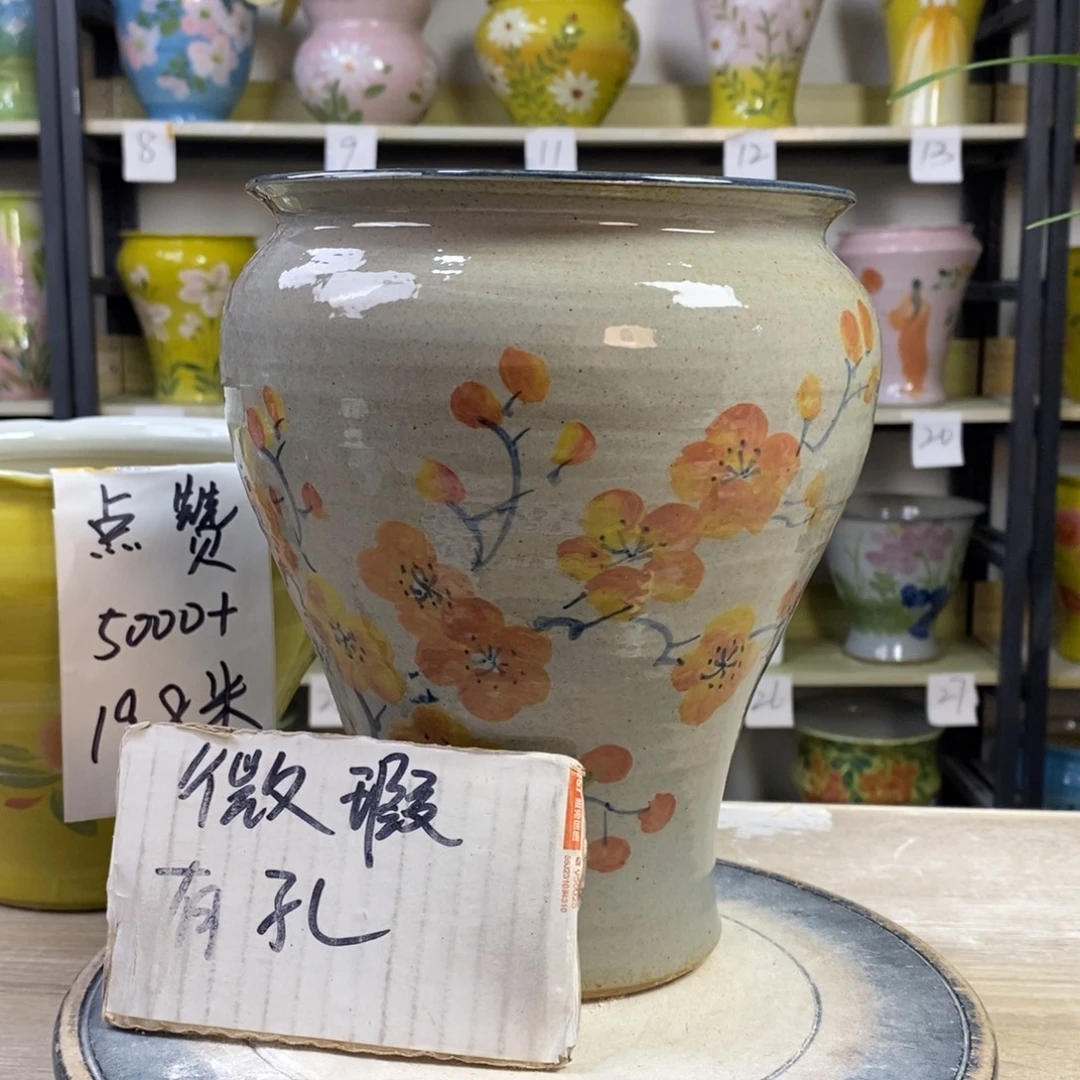景德镇手工手绘陶瓷花盆