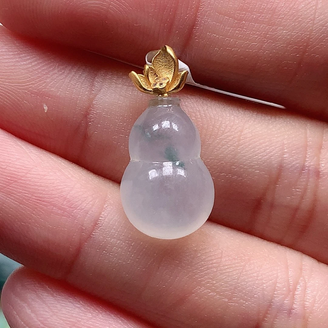 颈饰18K金镶嵌翡翠翡翠吊坠