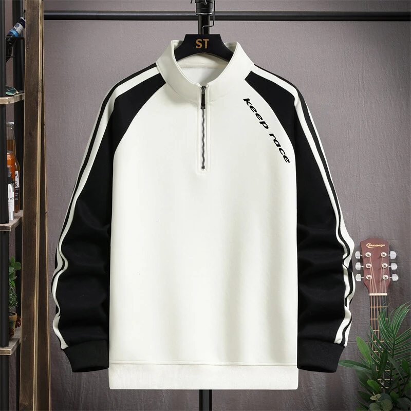 立领拉链男士卫衣秋季新款港风青少年男装时尚潮流百搭学生上衣服