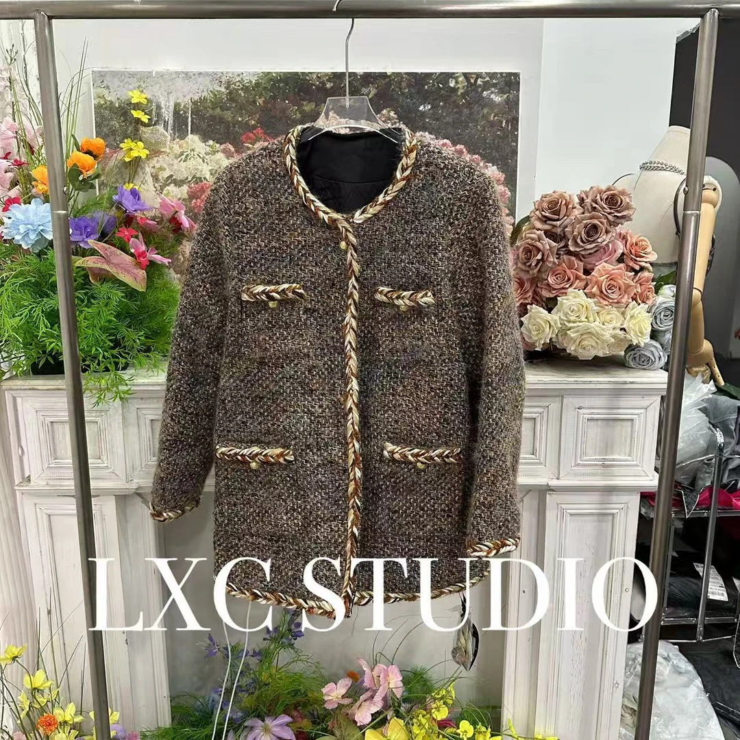 YA【911】富家千金·十三行高品质重工贵咖编织小香外套